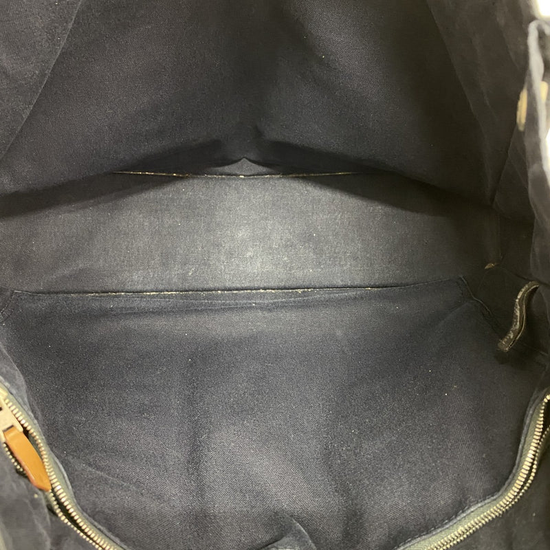【6ee6438-k】エルメス トートバッグ フールトゥMM キャンバス ネイビー シルバー金具【中古】メンズ レディース ユニセックス