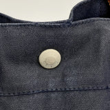 【6ee6438-k】エルメス トートバッグ フールトゥMM キャンバス ネイビー シルバー金具【中古】メンズ レディース ユニセックス