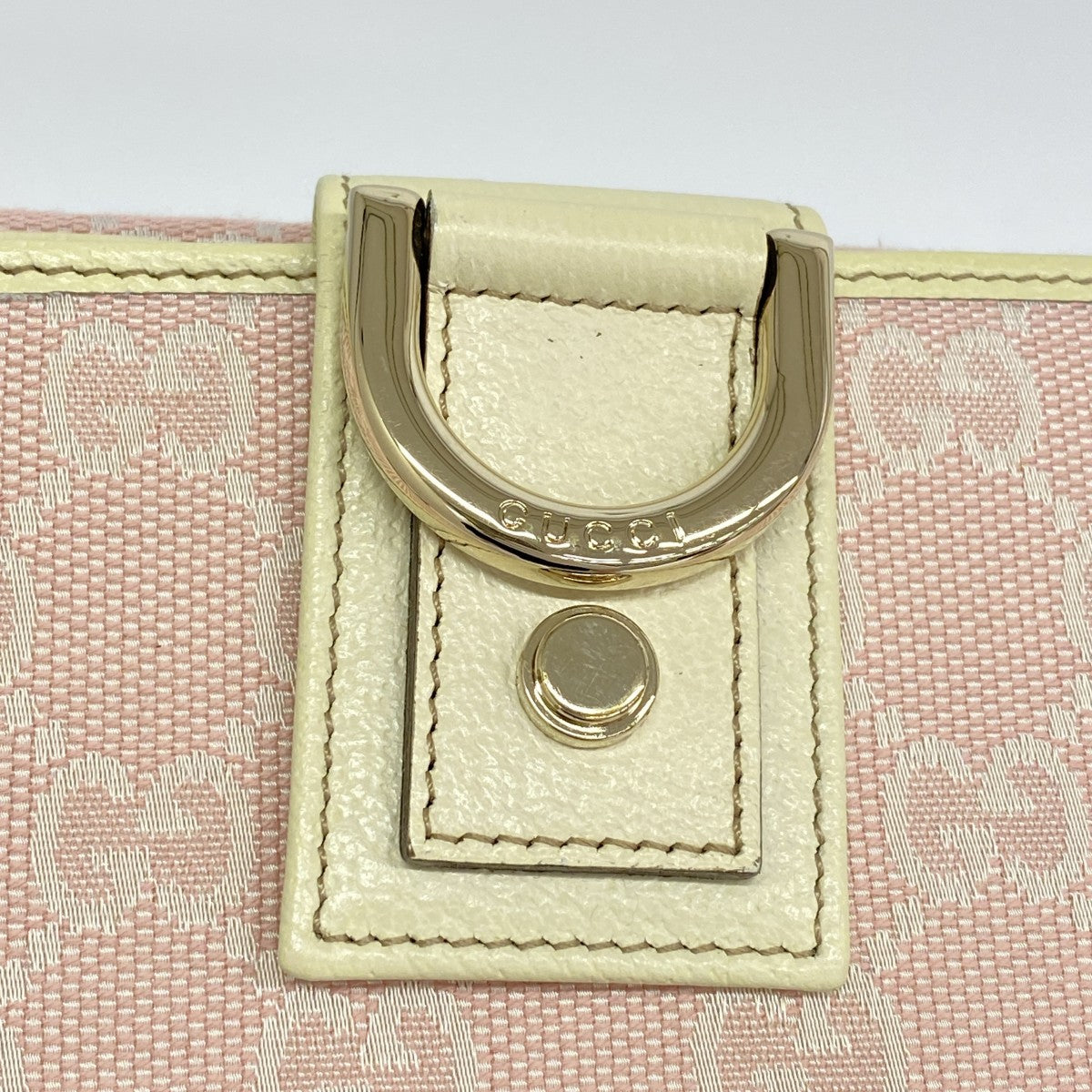 【6ee6444-k】グッチ 財布 GGキャンバス/アビー 1414111 4276 キャンバス ピンク シャンパンゴールド金具【中古】レディース