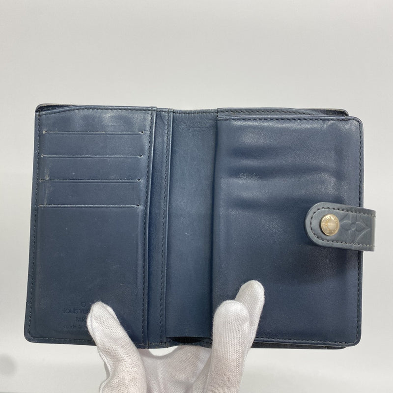 【6ee6446-k】ルイヴィトン 財布 モノグラム・マット ポルトモネビエヴィエノワ M65155 ブルー【中古】レディース