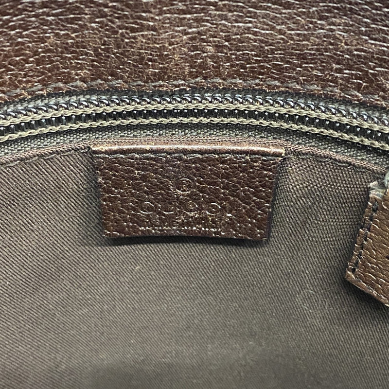 【6ee6450-k】グッチ ショルダーバッグ GGキャンバス 114273 キャンバス ベージュ ブラウン シルバー金具【中古】レディース