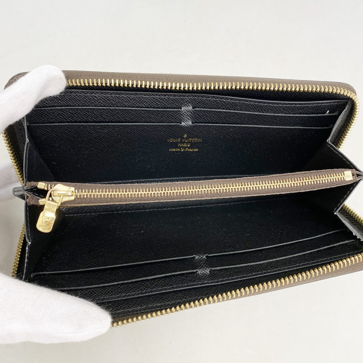 【6ee6455-k】ルイヴィトン 長財布 モノグラム・リバース ポルトフォイユ クレマンス M82336 ライトブラウン【中古】