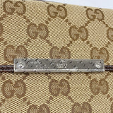 【6ee6486-k】グッチ 長財布 GGキャンバス 112715 キャンバス ブラウン シルバー金具【中古】レディース