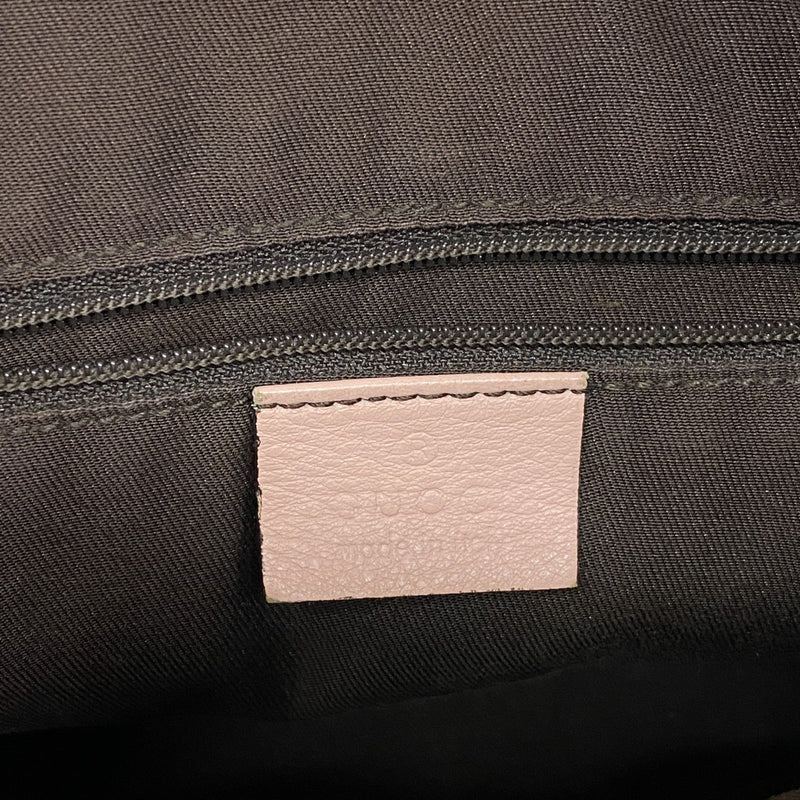 【6ee6497-k】グッチ ハンドバッグ GGキャンバス/アビー 189833 キャンバス ピンク ベージュ シャンパンゴールド金具【中古】レディース
