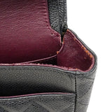 【6ee6504】シャネル ショルダーバッグ マトラッセ Wフラップ Wチェーン キャビアスキン ブラック ゴールド金具【中古】レディース