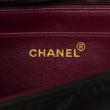 【6ee6506】シャネル ショルダーバッグ ダイアナ チェーンショルダー ラムスキン ブラック ゴールド金具【中古】レディース