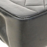 【6ee6507】シャネル ショルダーバッグ ダイアナ チェーンショルダー ラムスキン ブラック ゴールド金具【中古】レディース