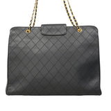 【6ee6508】シャネル ショルダーバッグ ビコローレ チェーンショルダー ラムスキン ブラック ゴールド金具【中古】レディース