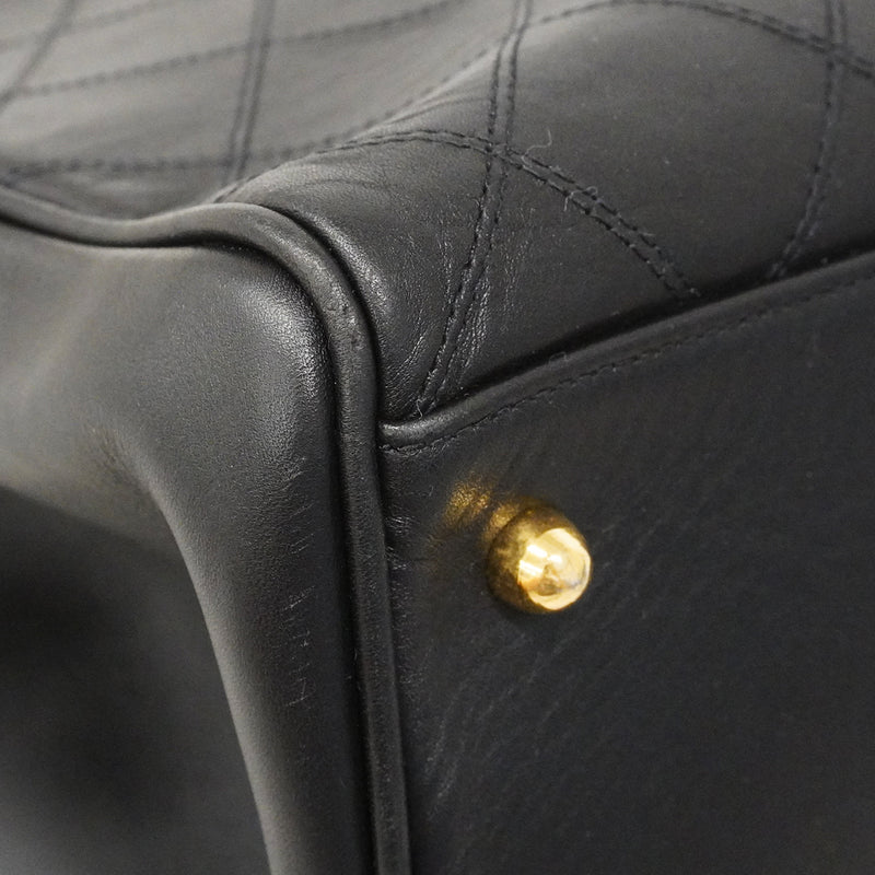 【6ee6508】シャネル ショルダーバッグ ビコローレ チェーンショルダー ラムスキン ブラック ゴールド金具【中古】レディース