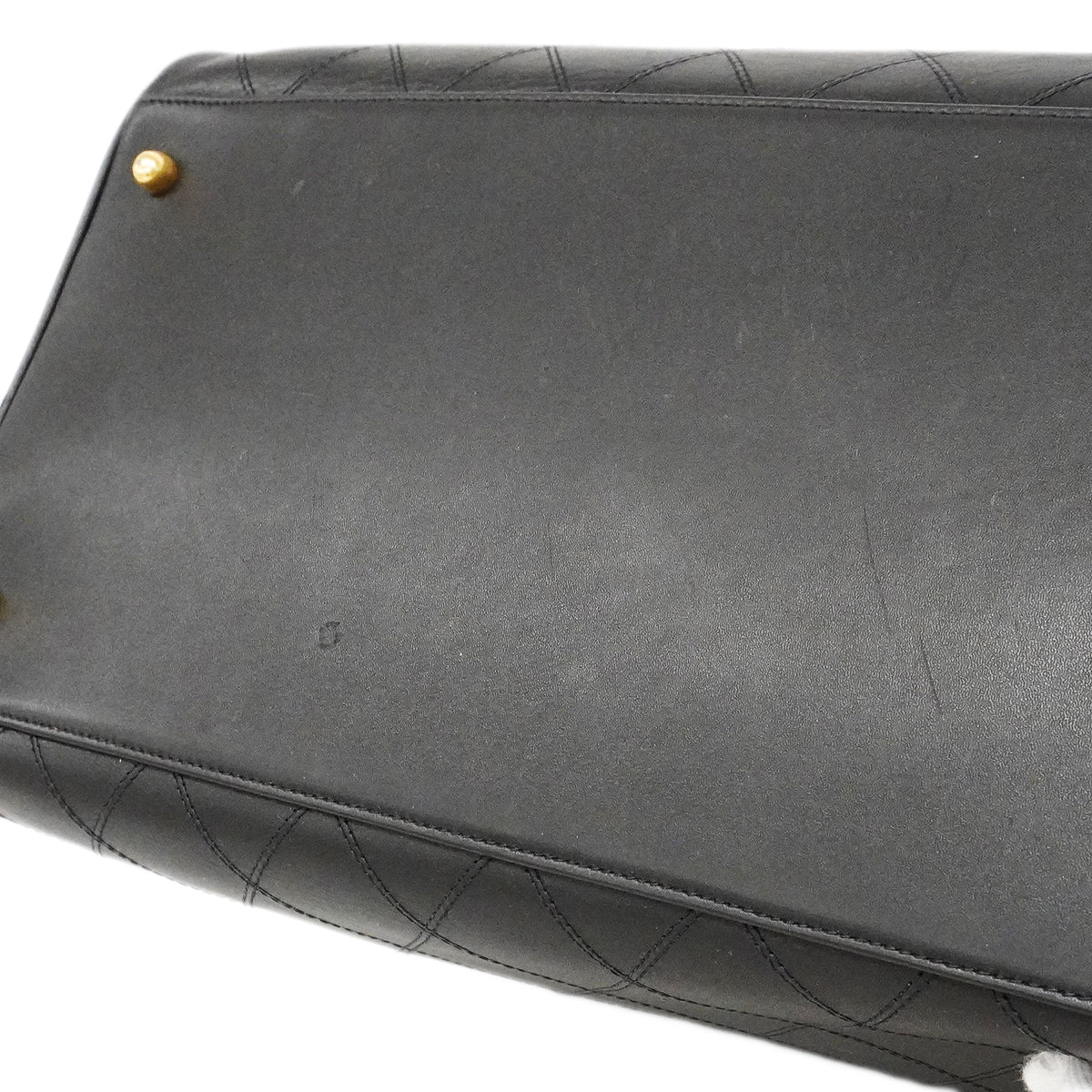 【6ee6508】シャネル ショルダーバッグ ビコローレ チェーンショルダー ラムスキン ブラック ゴールド金具【中古】レディース