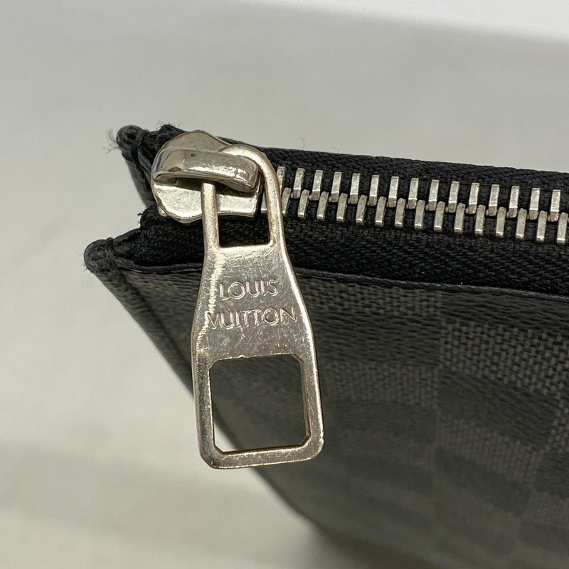 【6ee6540】ルイヴィトン クラッチバッグ ダミエ・グラフィット ポシェットジュールGM N41501 ブラック【中古】メンズ