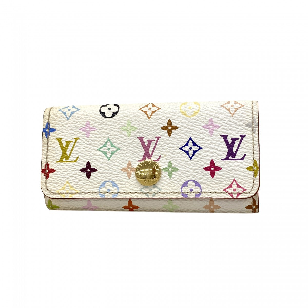 【6ee6545-k】ルイヴィトン キーケース モノグラム・マルチカラー ミュルティクレ4 M93731 ブロン/リッチ【中古】レディース