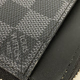 【6ee6547-k】ルイヴィトン 長財布 ダミエ・グラフィット ジッピードラゴンヌ N60379 ブラック グレー【中古】メンズ