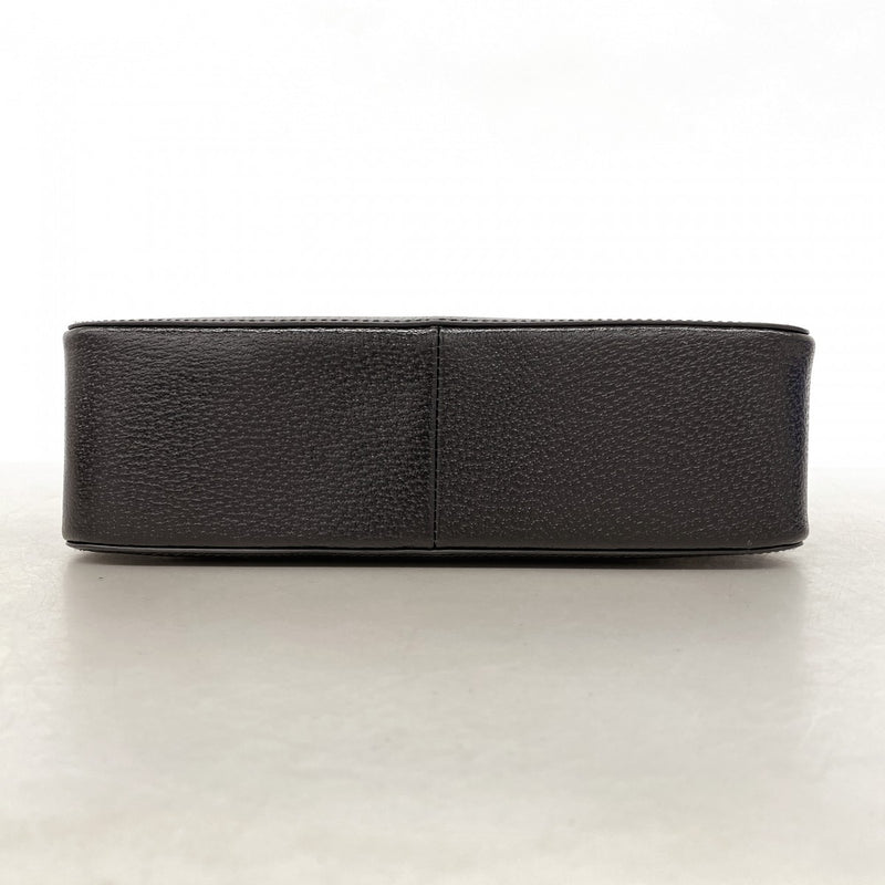 【6ee6550-k】グッチ ハンドバッグ バンブー 002 1061 レザー ブラック シルバー金具【中古】レディース