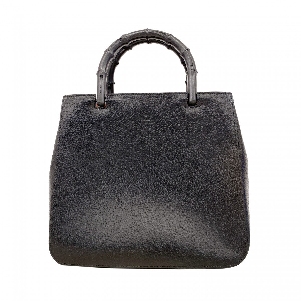 【6ee6550-k】グッチ ハンドバッグ バンブー 002 1061 レザー ブラック シルバー金具【中古】レディース