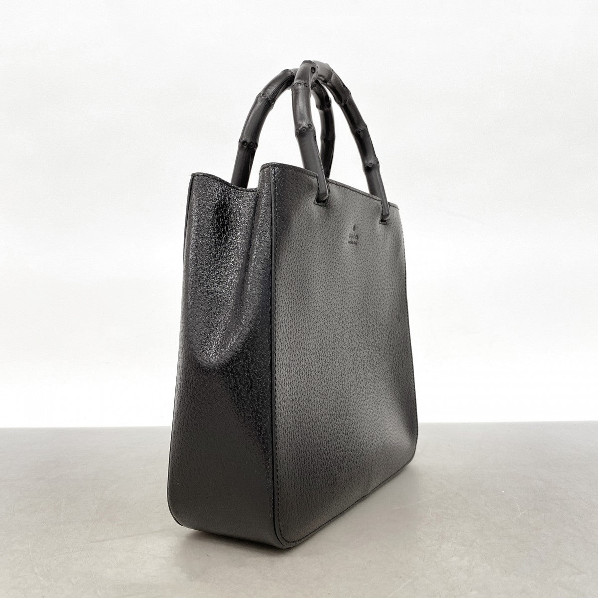 【6ee6550-k】グッチ ハンドバッグ バンブー 002 1061 レザー ブラック シルバー金具【中古】レディース