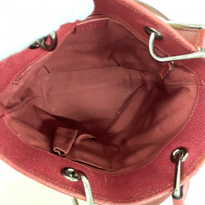 【6ee6551-k】グッチ トートバッグ GGキャンバス 120840 キャンバス ベージュ ボルドー シルバー金具【中古】レディース