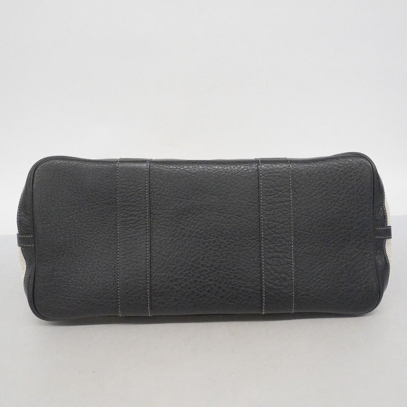 【6ee6564】エルメス トートバッグ ガーデンパーティPM トワルアッシュ ブラック シルバー金具 □J刻印【中古】レディース