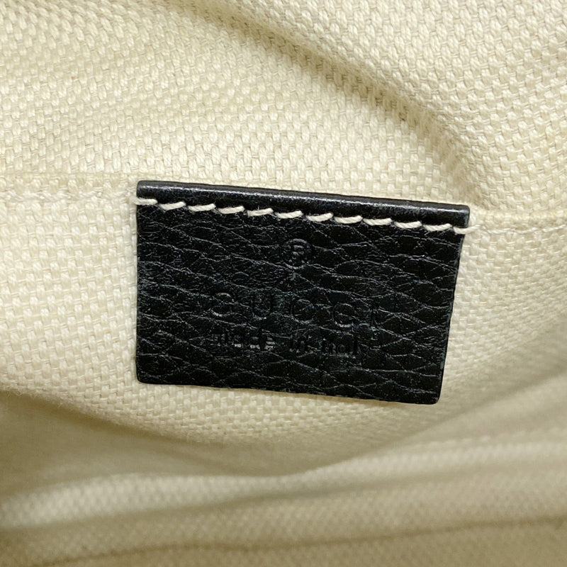 【6ef6572-k】グッチ ショルダーバッグ ソーホー 308364 レザー ブラック シャンパンゴールド金具【中古】レディース