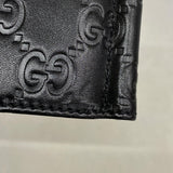 【6ef6581-k】グッチ マネークリップ グッチシマ 170580 レザー ブラック シルバー金具【中古】メンズ