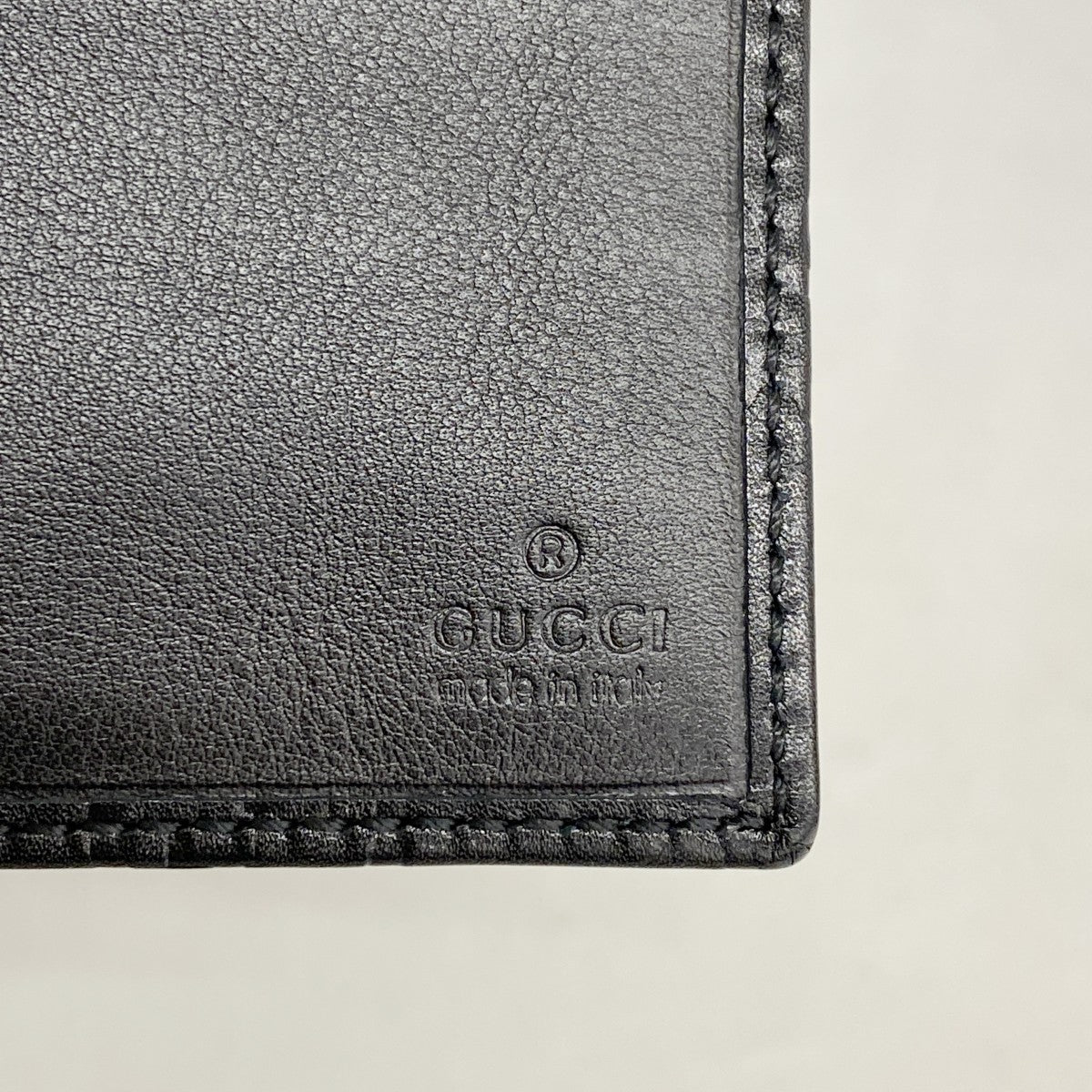 【6ef6581-k】グッチ マネークリップ グッチシマ 170580 レザー ブラック シルバー金具【中古】メンズ