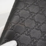 【6ef6587-k】グッチ 長財布 グッチシマ 307987 レザー ブラック シルバー金具【中古】メンズ レディース ユニセックス