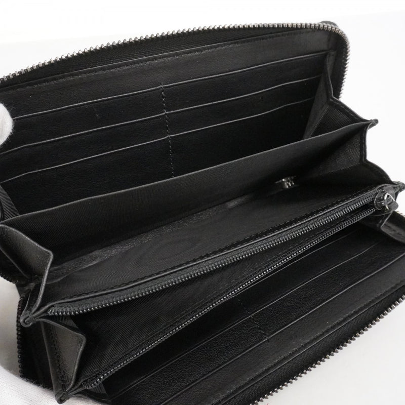 【6ef6587-k】グッチ 長財布 グッチシマ 307987 レザー ブラック シルバー金具【中古】メンズ レディース ユニセックス