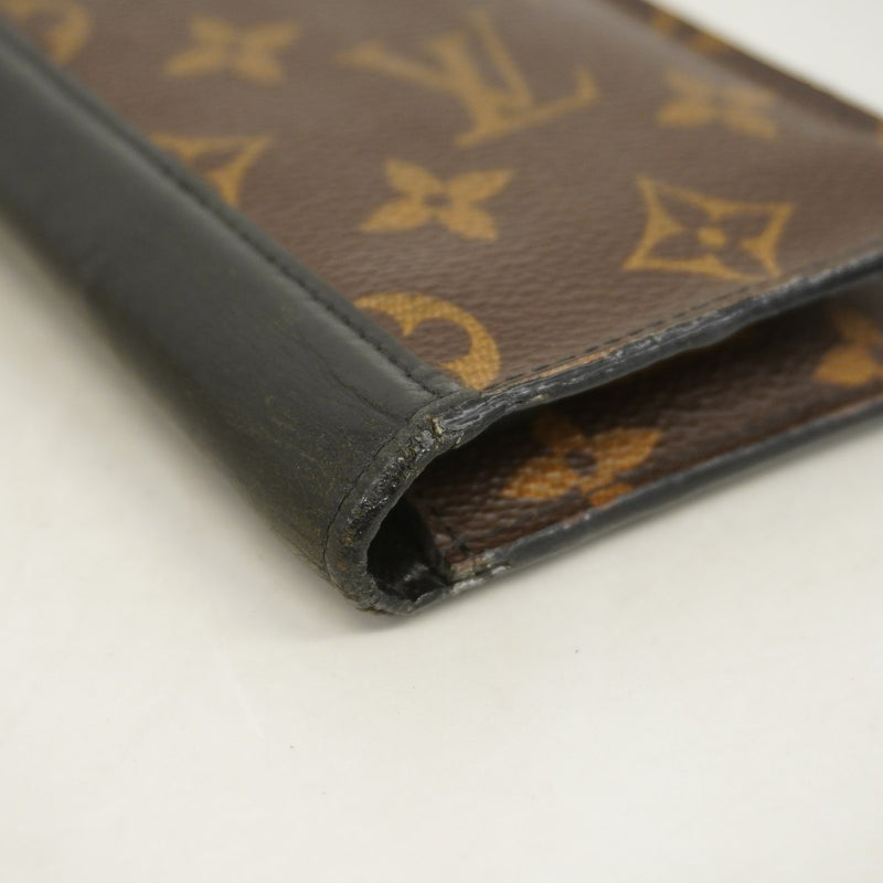 【6ef6593】ルイヴィトン 長財布 モノグラム・マカサー ポルトフォイユタノン M93800 ブラウン【中古】メンズ