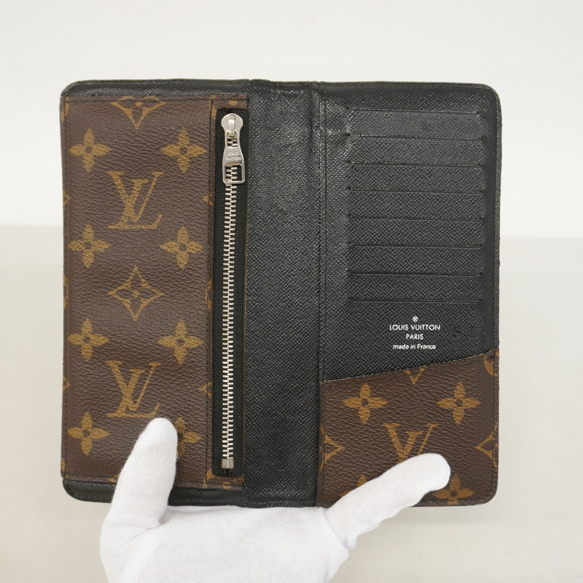 【6ef6593】ルイヴィトン 長財布 モノグラム・マカサー ポルトフォイユタノン M93800 ブラウン【中古】メンズ