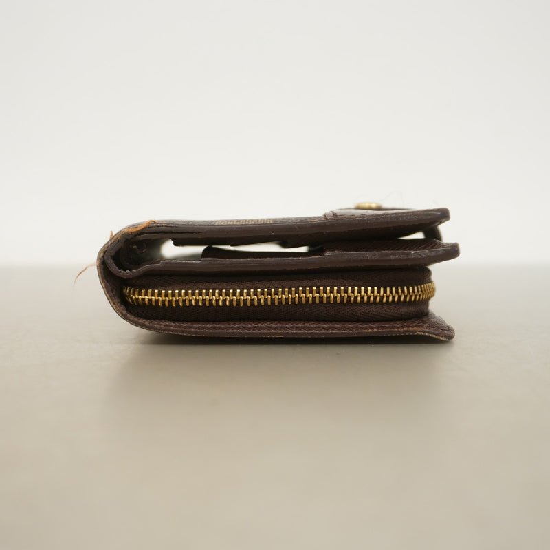 【6ef6594】ルイヴィトン 財布 ダミエ コンパクトジップ N61668 エベヌ【中古】レディース