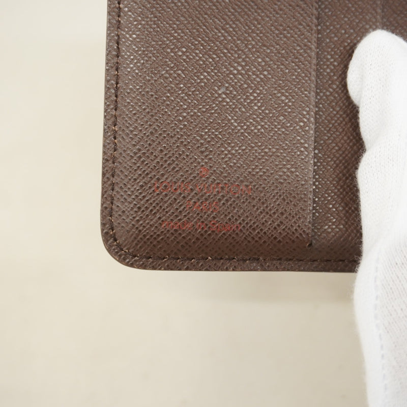 【6ef6594】ルイヴィトン 財布 ダミエ コンパクトジップ N61668 エベヌ【中古】レディース