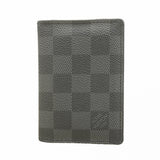 【6ef6597】ルイヴィトン カードケース ダミエ・グラフィット オーガナイザードゥポッシュ N63143 ブラック【中古】メンズ