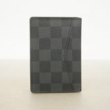 【6ef6597】ルイヴィトン カードケース ダミエ・グラフィット オーガナイザードゥポッシュ N63143 ブラック【中古】メンズ