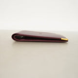 【6ef6600】カルティエ 財布 マスト レザー ボルドー ゴールド金具【中古】レディース