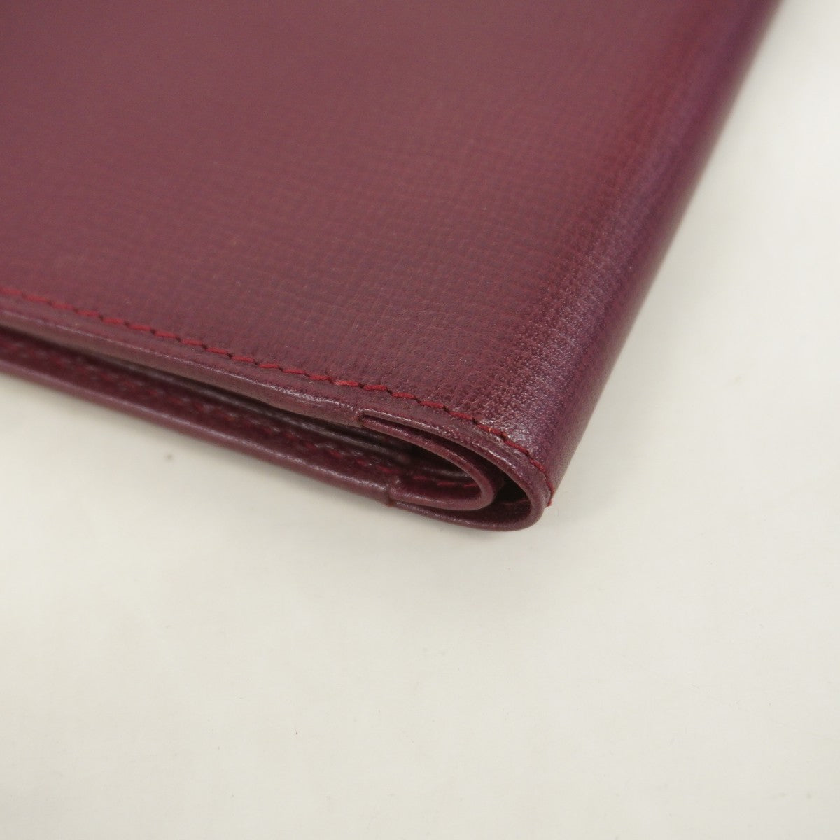 【6ef6600】カルティエ 財布 マスト レザー ボルドー ゴールド金具【中古】レディース