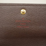 【6ef6609】ルイヴィトン 長財布 ダミエ ポシェットポルトモネクレディ N61724 エベヌ【中古】レディース