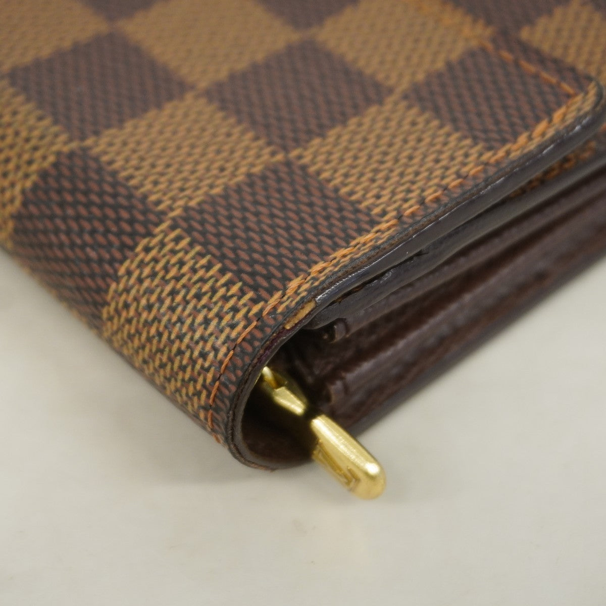 【6ef6609】ルイヴィトン 長財布 ダミエ ポシェットポルトモネクレディ N61724 エベヌ【中古】レディース