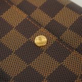 【6ef6609】ルイヴィトン 長財布 ダミエ ポシェットポルトモネクレディ N61724 エベヌ【中古】レディース