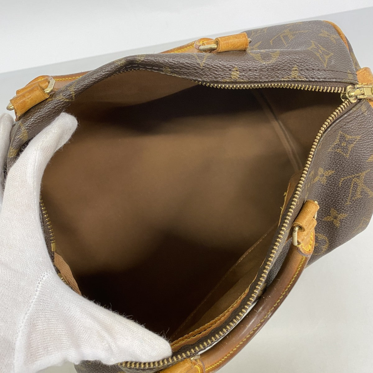 【6ef6627】ルイヴィトン ハンドバッグ モノグラム スピーディ30 M41108 ブラウン【中古】レディース