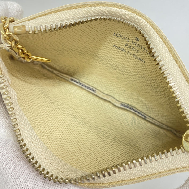【6ef6631】ルイヴィトン コインケース ダミエ・アズール ポシェットクレ N62659 ホワイト【中古】メンズ レディース ユニセックス