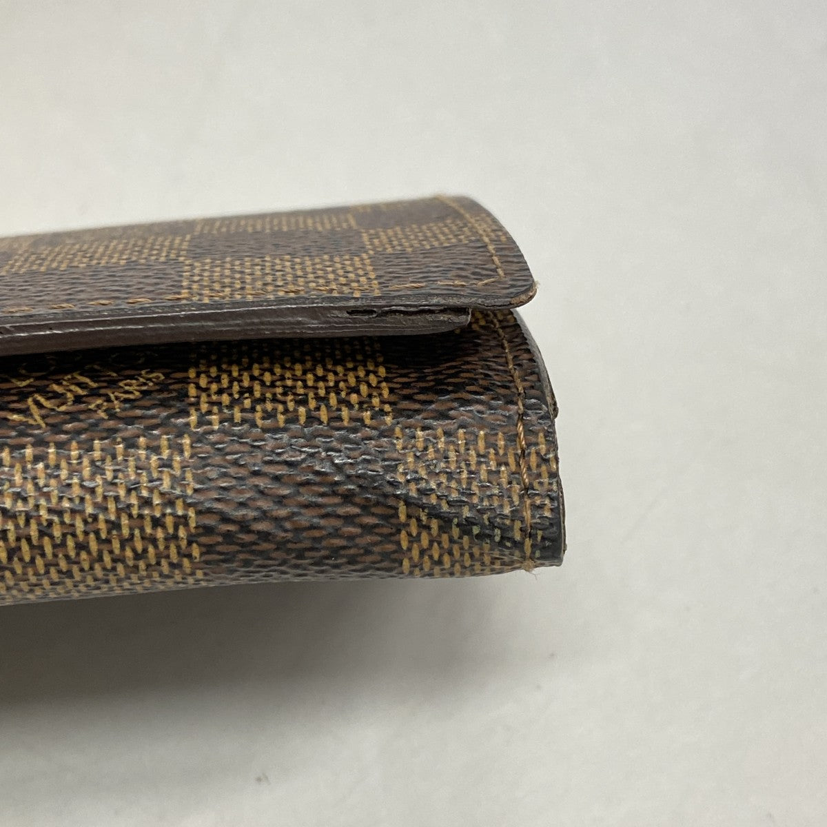 【6ef6646】ルイヴィトン 財布 ダミエ ポルトフォイユトレゾール N61736 エベヌ【中古】レディース