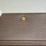 【6ef6646】ルイヴィトン 財布 ダミエ ポルトフォイユトレゾール N61736 エベヌ【中古】レディース
