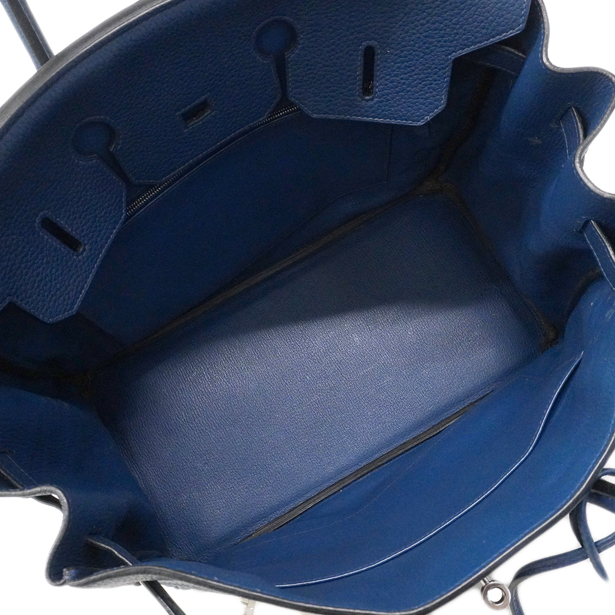【6fa0015】エルメス ハンドバッグ バーキン35 トゴ ブルードブリュス シルバー金具 □N刻印 刻印不鮮明【中古】レディース