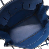 【6fa0015】エルメス ハンドバッグ バーキン35 トゴ ブルードブリュス シルバー金具 □N刻印 刻印不鮮明【中古】レディース