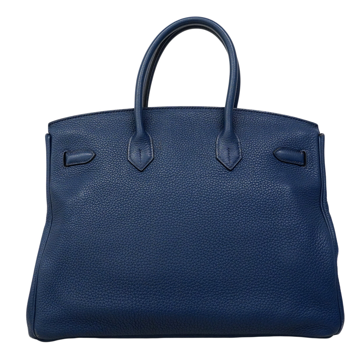 【6fa0015】エルメス ハンドバッグ バーキン35 トゴ ブルードブリュス シルバー金具 □N刻印 刻印不鮮明【中古】レディース