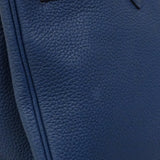 【6fa0015】エルメス ハンドバッグ バーキン35 トゴ ブルードブリュス シルバー金具 □N刻印 刻印不鮮明【中古】レディース
