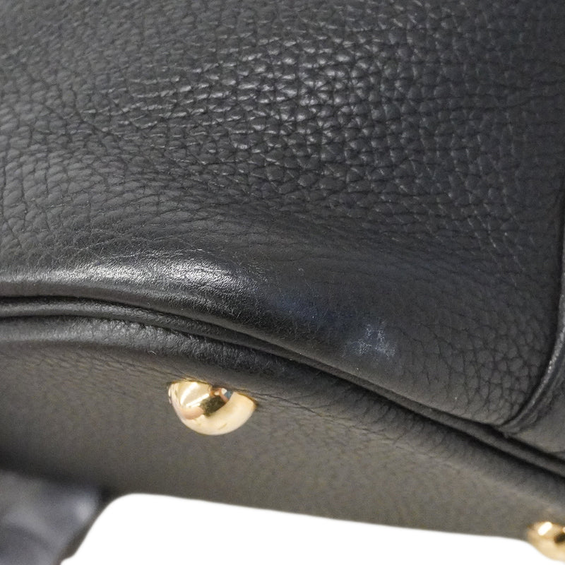 【6fa0016】エルメス ハンドバッグ ボリード35 トリヨン ブラック ゴールド金具 □L刻印 2wayバッグ【中古】レディース