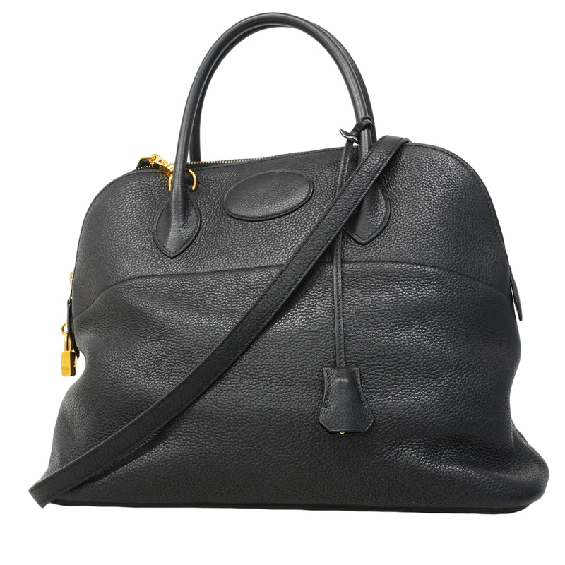 【6fa0016】エルメス ハンドバッグ ボリード35 トリヨン ブラック ゴールド金具 □L刻印 2wayバッグ【中古】レディース