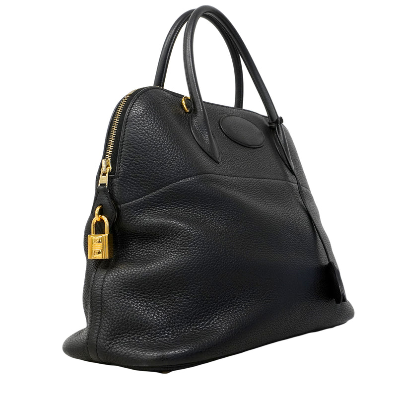 【6fa0016】エルメス ハンドバッグ ボリード35 トリヨン ブラック ゴールド金具 □L刻印 2wayバッグ【中古】レディース