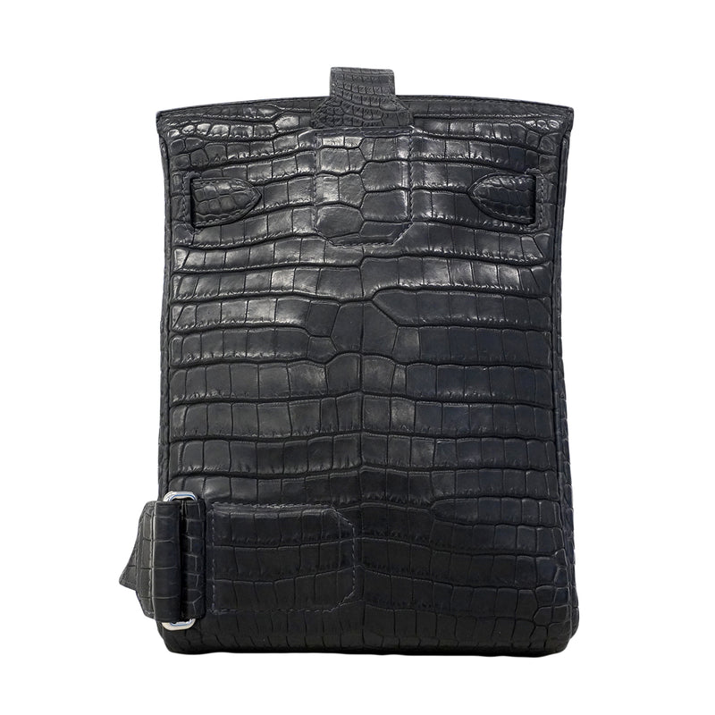【6fa0018-e-g】エルメス ボディバッグ ケリーアッカドPM ポロサス ブラック シルバー金具 W刻印【中古】メンズ